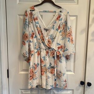 Bailey blue brand size L lined shorts romper- NWT